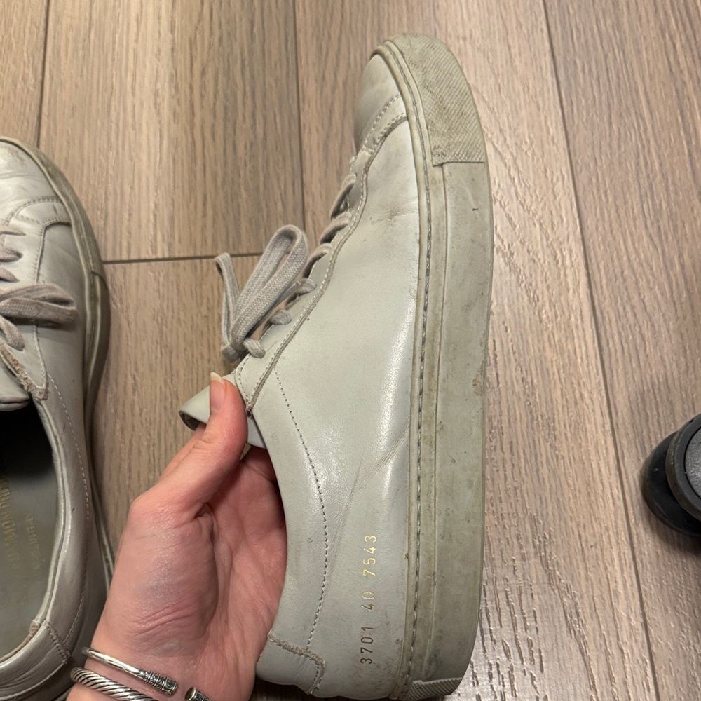 Common Projects Light Gray Achilles Sneakers - image 6